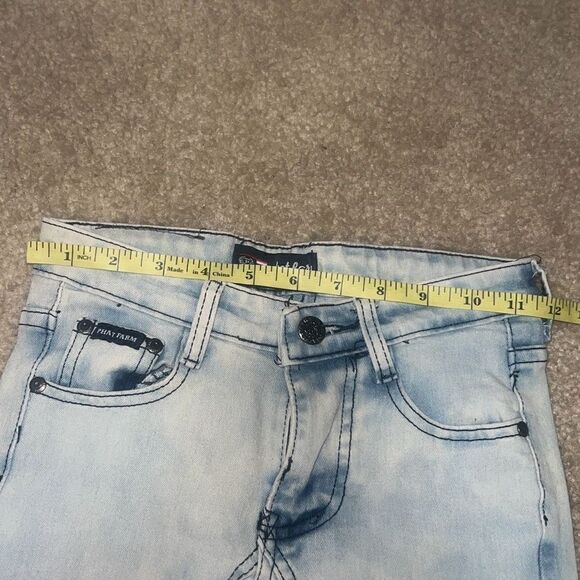Boys Just For Me Light Wash Stretch Denim Jeans Size 6 Distressed - Picture 13 of 15